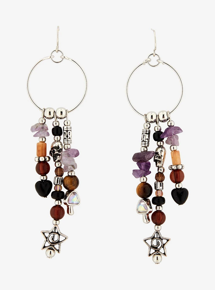 Cosmic Aura Star Stone Drop Earrings