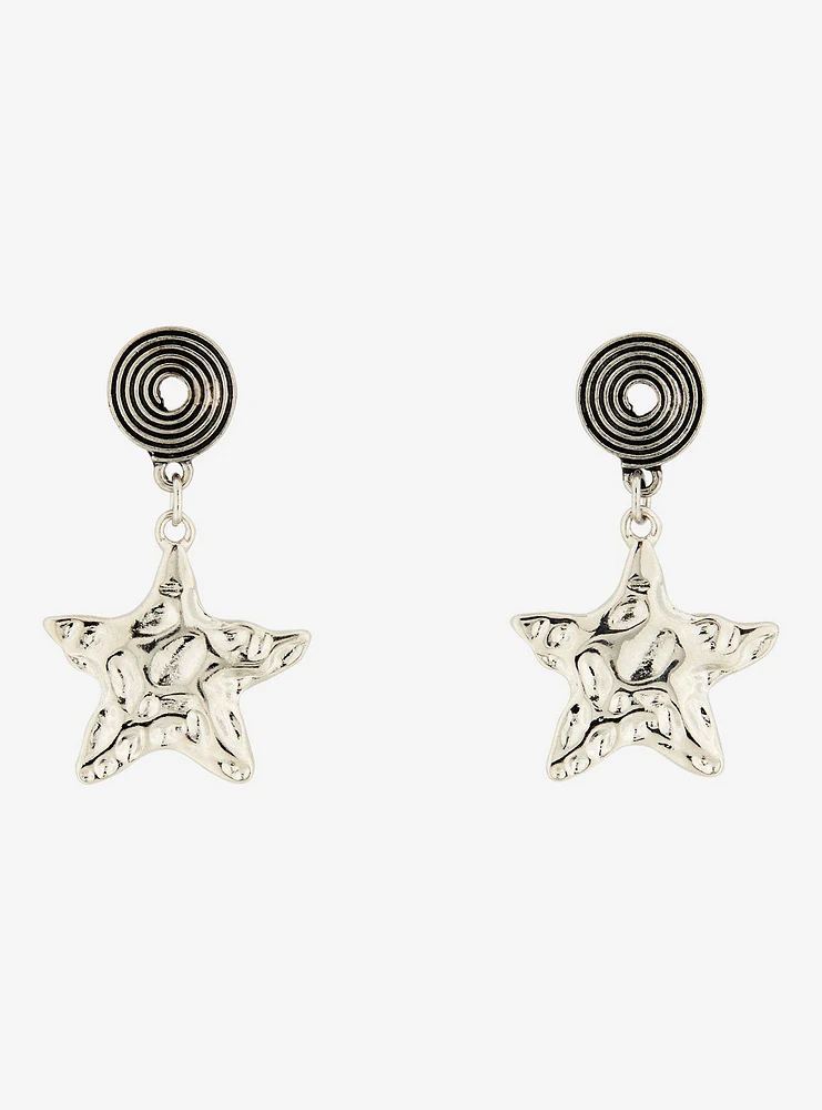 Cosmic Aura Spiral Star Drop Earring