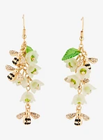 Thorn & Fable Bee Flower Drop Earrings