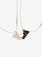 Sweet Society Magnetic Heart Wings Best Friend Necklace Set