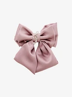 Treble Clef Rhinestone Satin Hair Bow