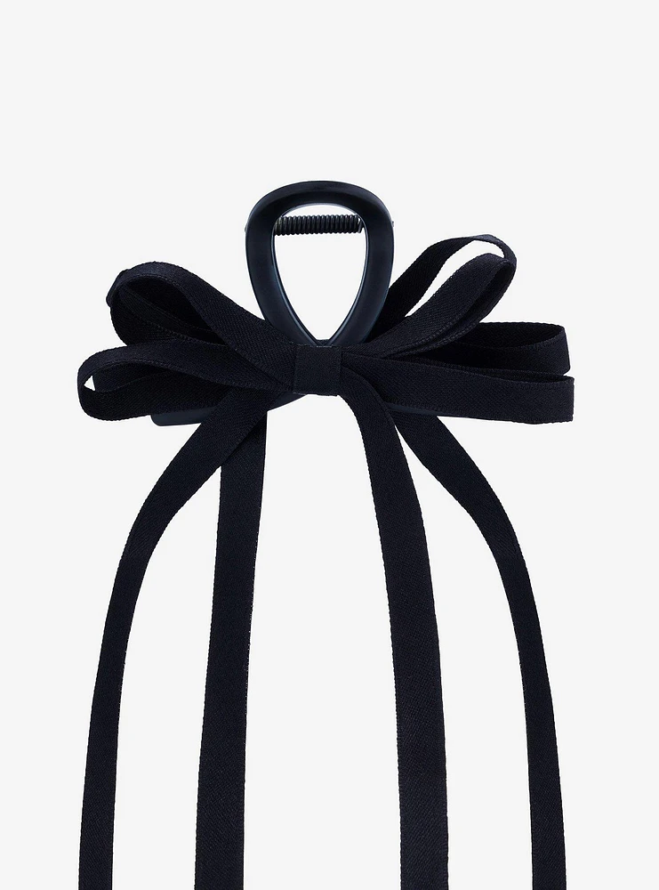 Sweet Society Black Bow Ribbon Claw Hair Clip