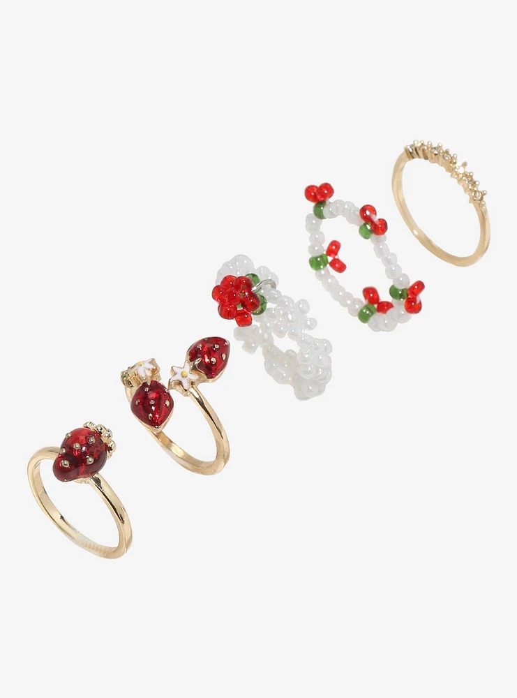 Sweet Society Red Berry Ring Set