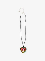 Sweet Society Cat Rainbow Heart Pendant Cord Necklace