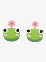 Sweet Society Frog Flower Acrylic Earrings