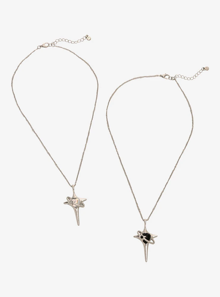 Social Collision Cosmic Heart Best Friend Necklace Set