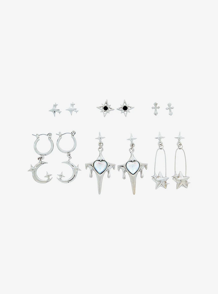 Social Collision Star Drip Moon Earring Set