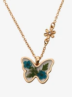 Sweet Society Heart Butterfly Floral Best Friend Necklace Set