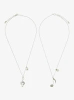 Sweet Society Musical Note Bling Best Friend Necklace Set