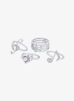 Sweet Society Musical Note Heart Ring Set