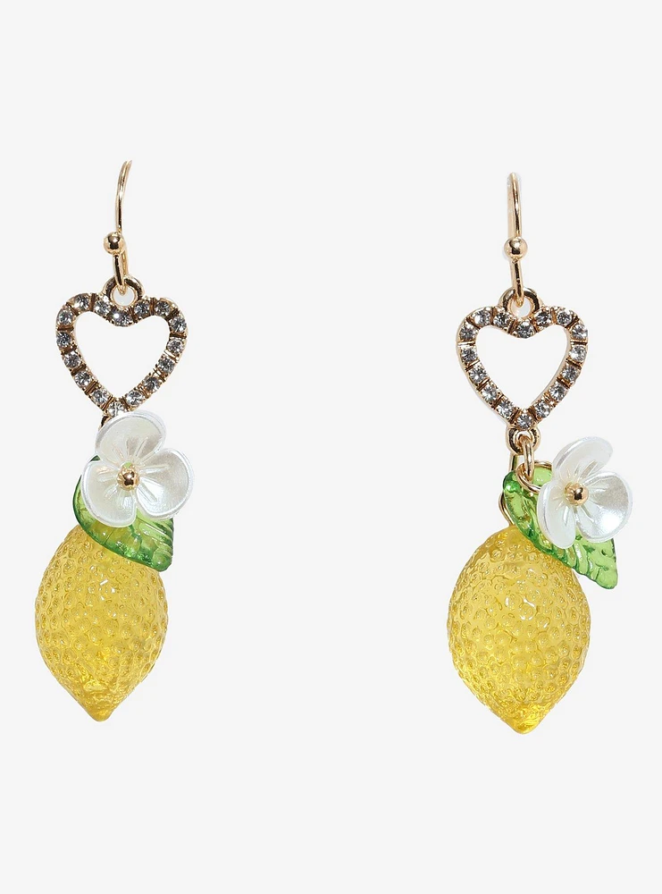 Sweet Society Heart Lemon Drop Earrings