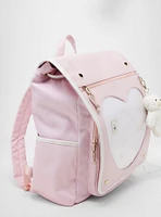 Kawaii Pink Heart Pin Collector Backpack