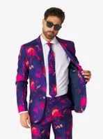 Retro Neon Navy Suit