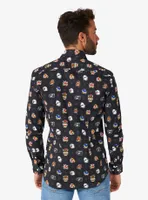 Super Mario Bad Guys Long Sleeve Button-Up Shirt