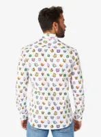 Pok?mon Pixel Long Sleeve Button-Up Shirt