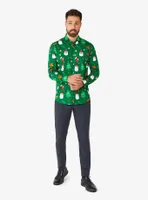 Festivity Green Long Sleeve Button-Up Shirt