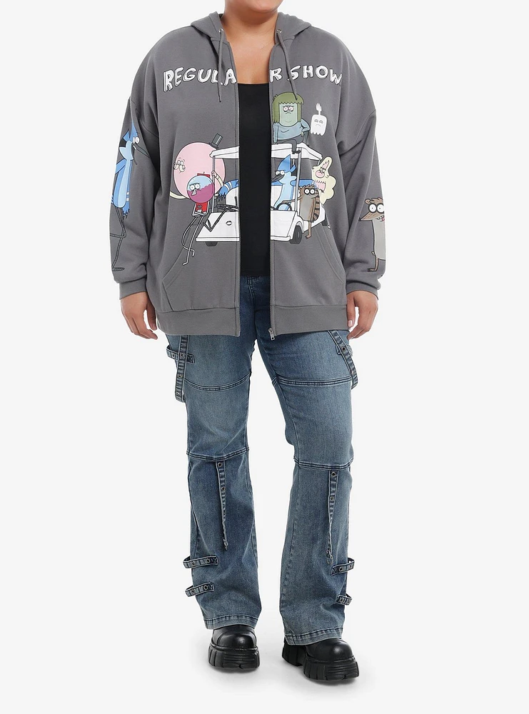 Regular Show Group Cart Girls Hoodie Plus