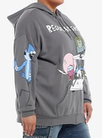 Regular Show Group Cart Girls Hoodie Plus