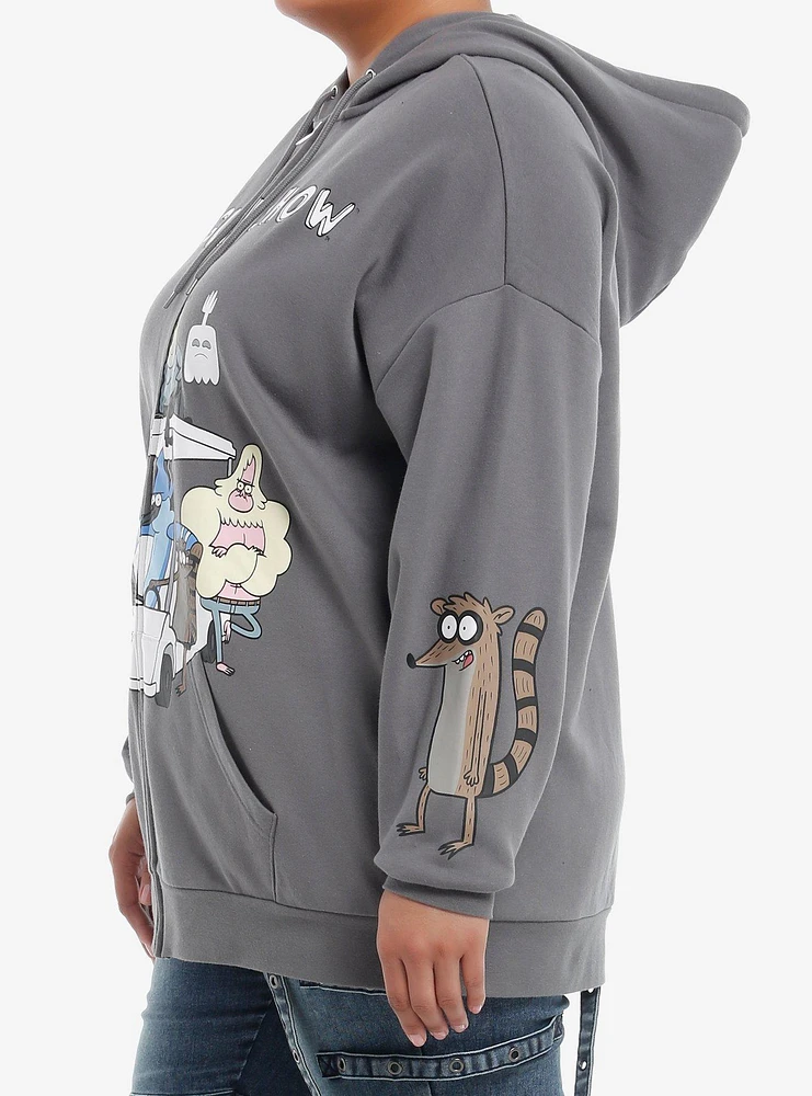 Regular Show Group Cart Girls Hoodie Plus