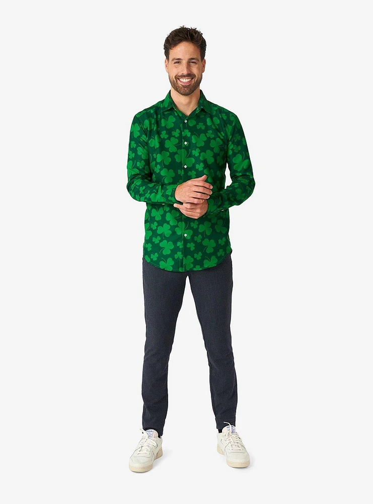 St. Pats Green Long Sleeve Button-Up Shirt