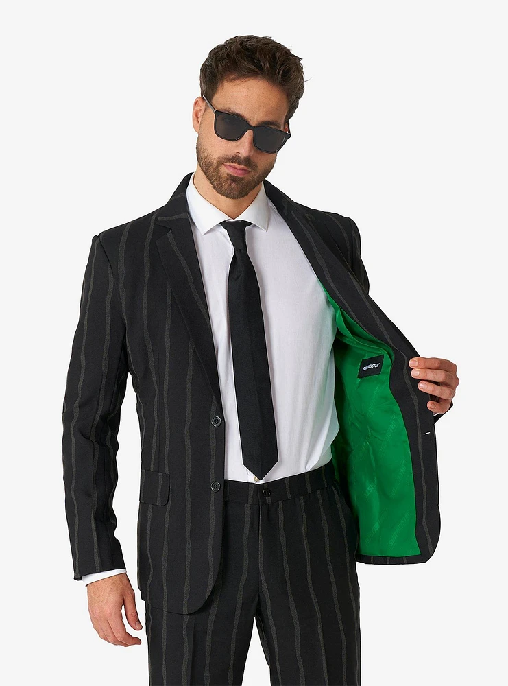 Oversized Pinstripe Black Suit