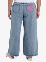 Barbie Y2K Star Wide Leg Jeans With Belt & Chain Plus