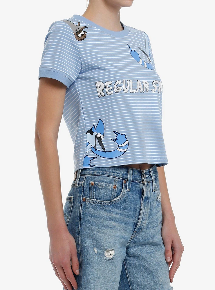 Regular Show Mordecai & Rigby Stripe Girls Baby T-Shirt