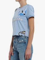 Regular Show Mordecai & Rigby Stripe Girls Baby T-Shirt