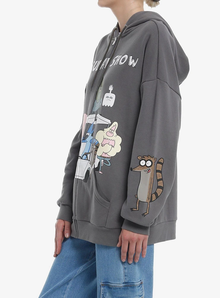 Regular Show Group Cart Girls Hoodie