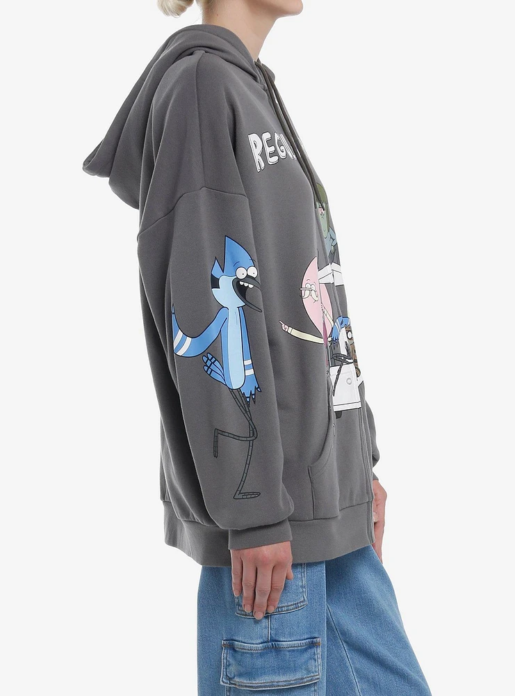 Regular Show Group Cart Girls Hoodie