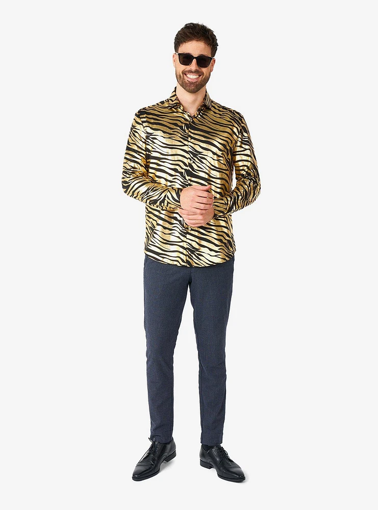 Tiger Shiner Long Sleeve Button-Up Shirt