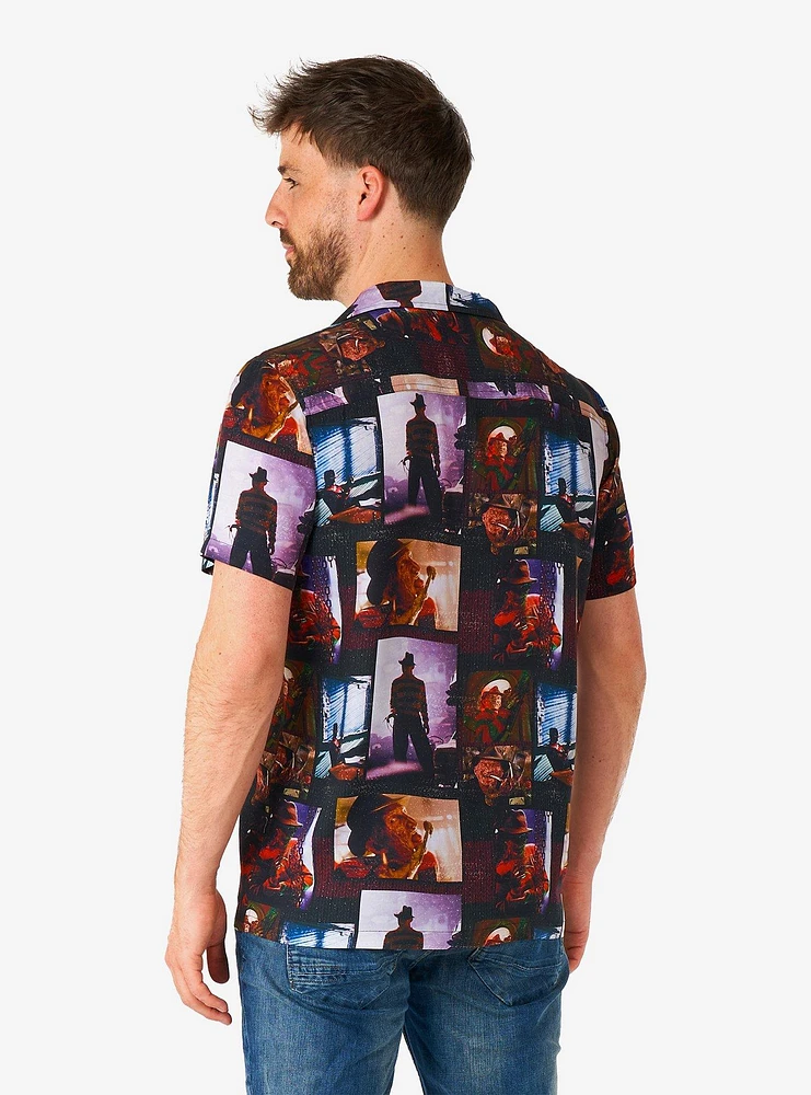 A Nightmare On Elm street Short Sleeve Button-Up Shirt