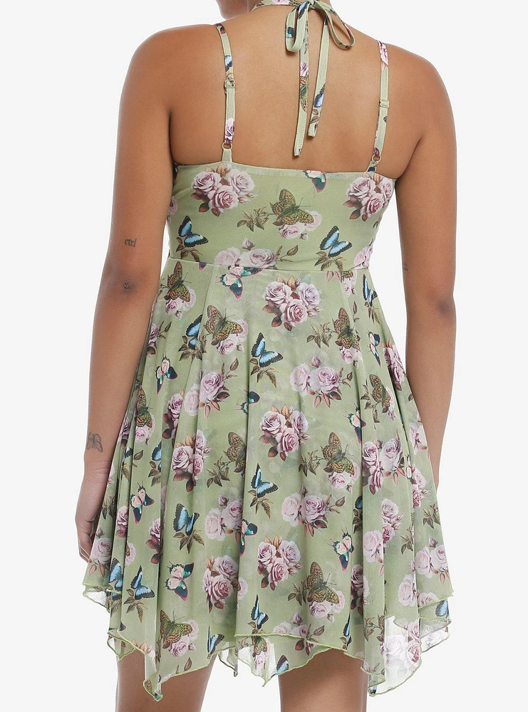 Thorn & Fable Butterfly Rose Hank Hem Dress