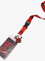 Marvel Deadpool Tattoo Logo Allover Print Lanyard - BoxLunch Exclusive