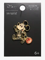 Loungefly Disney Mickey Mouse Skeleton Trick or Treat Enamel Pin — BoxLunch Exclusive