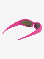 Pink Y2K Sport Sunglasses