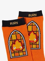 Studio Ghibli® Howl's Moving Castle Calcifer Window Crew Socks