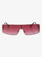 Pink Shield Wrap Sunglasses