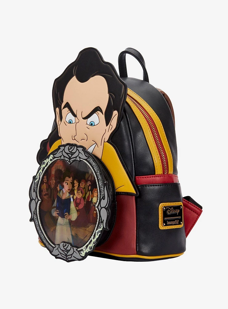 Loungefly Disney Beauty And The Beast Gaston Mirror Scene Mini Backpack