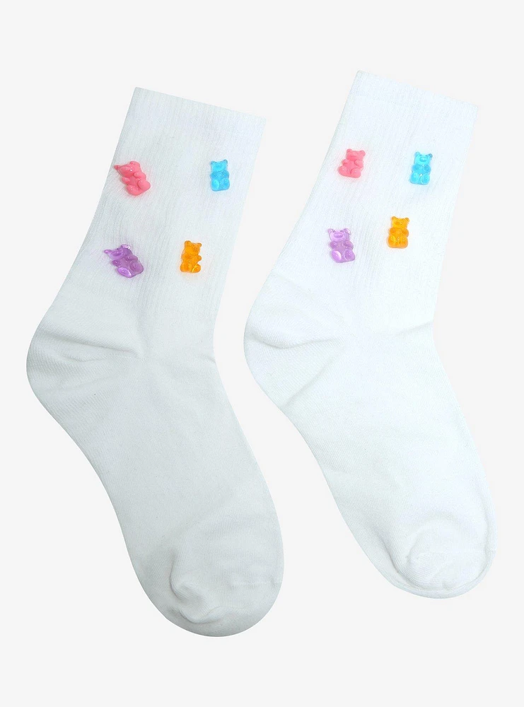 Rainbow Candy Bear Crew Socks