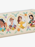 Loungefly Disney Princess Glitter Frame Portrait Zip Wallet - BoxLunch Exclusive