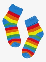 Mushroom Rainbow Folded Ankle Socks