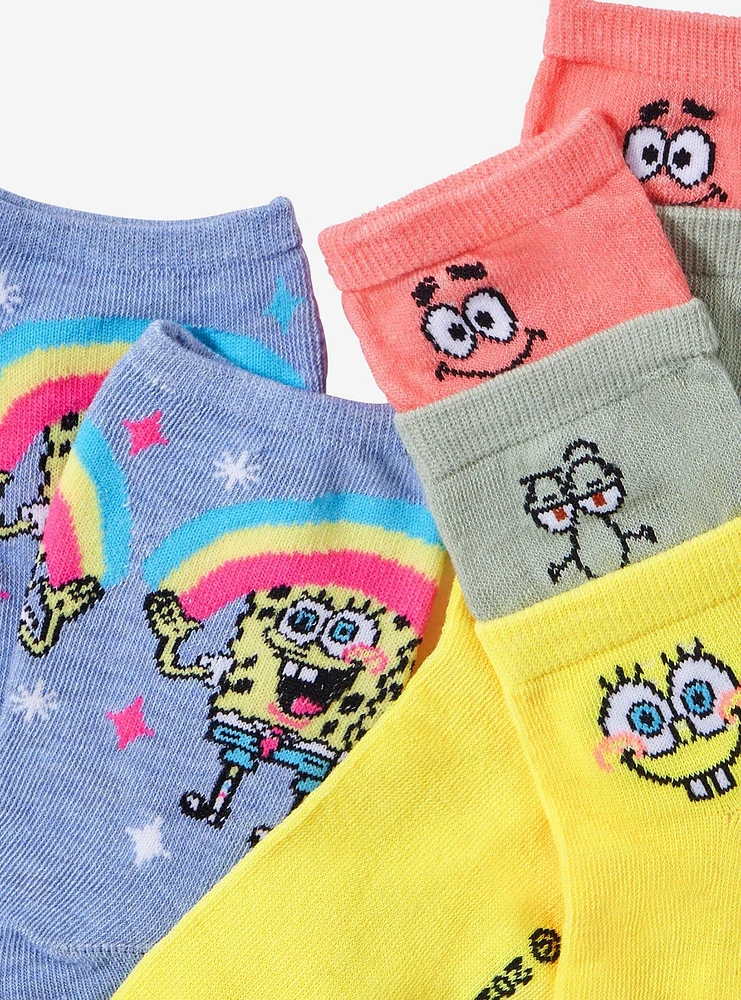 SpongeBob SquarePants Rainbow Trio Crew Socks 2 Pair