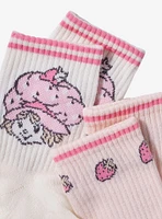 Strawberry Shortcake Pastel Ribbed Crew Socks 2 Pair