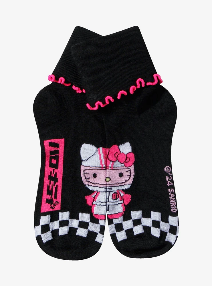 Hello Kitty Racing Bow Ankle Socks