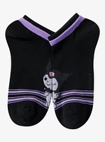 Kuromi Purple Stripe No-Show Socks