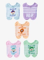 South Park Character Quotes Stripe No-Show Socks 5 Pair