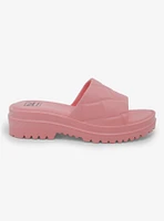 Dirty Laundry Pink Foam Chunky Sandals