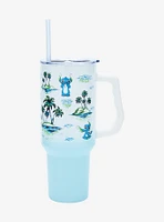 Disney Lilo & Stitch Island Stitch Allover Straw Tumbler with Handle