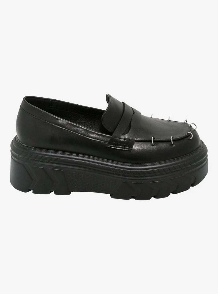 Koi Black Esgar Metal Hoop Loafers